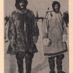 Maria Czaplicka z Henrykiem Hallem podczas syberyjskiej podróży w strojach Samojedów